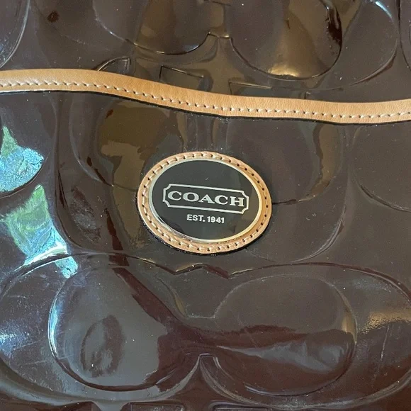 COACH VINTAGE Peyton Embossed‎ Leather Bag - Picture 4 of 9